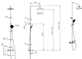 Душевая стойка Kerama Marazzi Fonte FO.201.KM.CR на три потока с фиксированным изливом и механическим смесителем хром